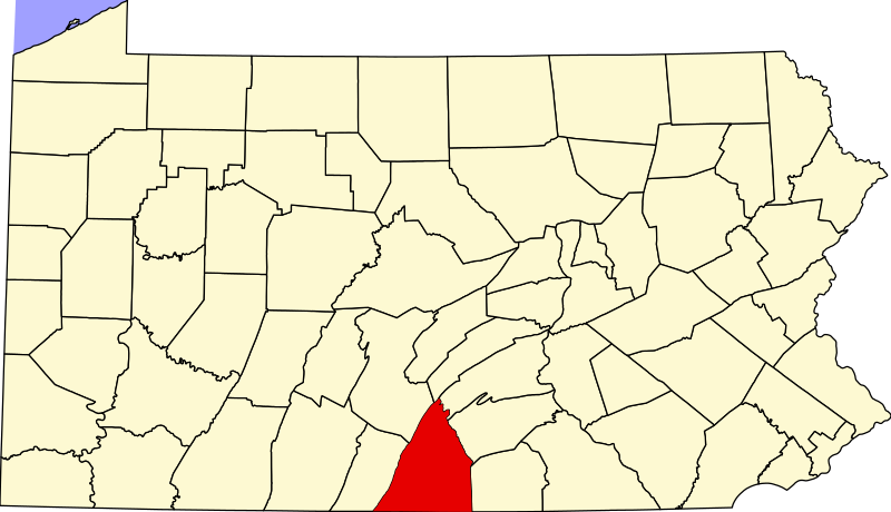 Fil:Map of Pennsylvania highlighting Franklin County.svg