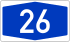 Bundesautobahn 26 number.svg