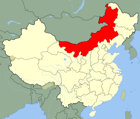 Inre Mongoliets läge i Kina.