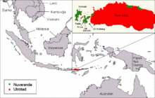 Komodovaranens utbredning är koncentrerad till Indonesien.