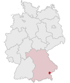 Landkreis Altöttings läge i Tyskland