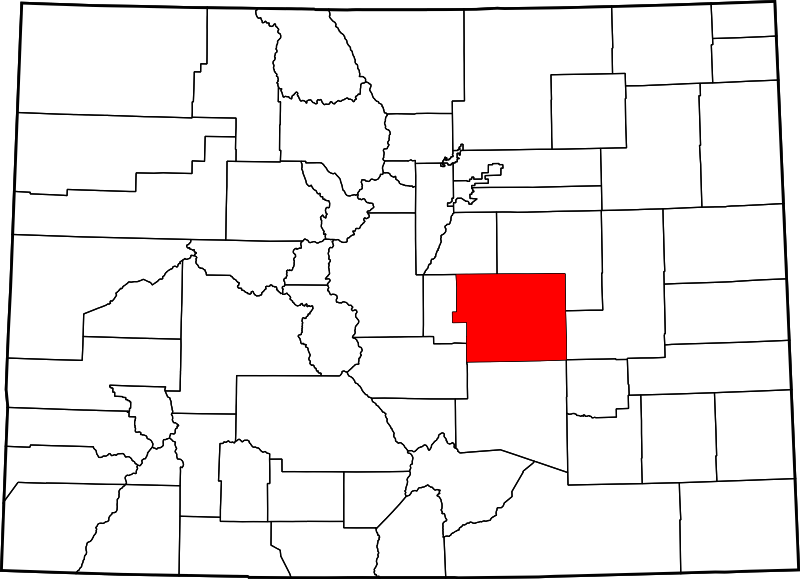 Fil:Map of Colorado highlighting El Paso County.svg