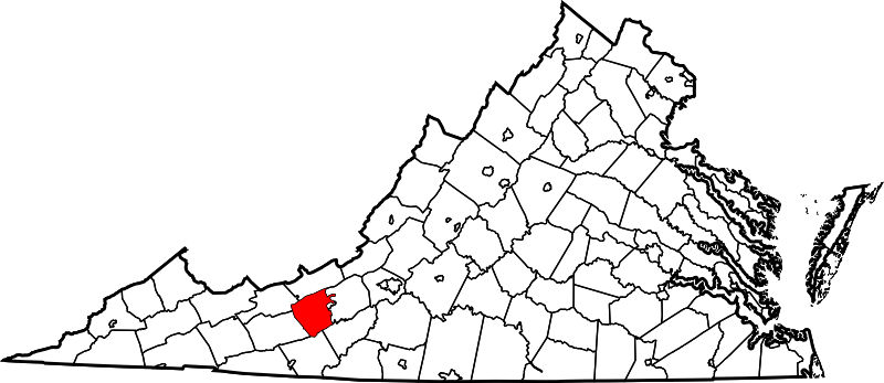 Fil:Map of Virginia highlighting Pulaski County.svg