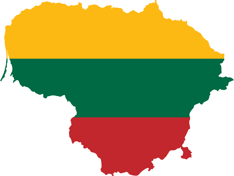 Fil:Flag-map of Lithuania.svg
