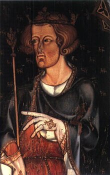Porträtt i Westminster Abbey som tros föreställa Edvard I.
