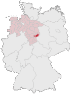 Landkreis Wolfenbüttels läge i Tyskland
