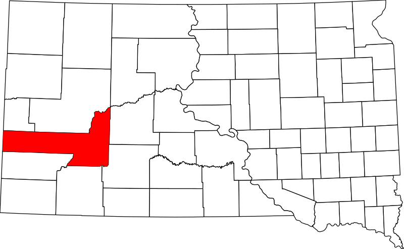 Fil:Map of South Dakota highlighting Pennington County.svg