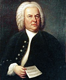 J.S. Bach i sextioårsåldern, porträtt av E.G. Haussmann 1748.