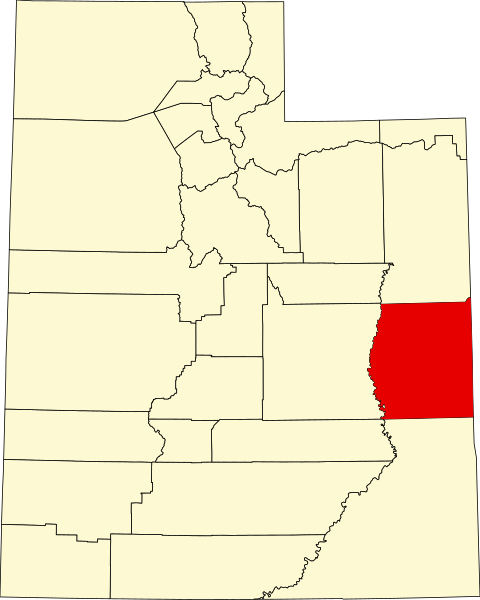 Fil:Map of Utah highlighting Grand County.svg