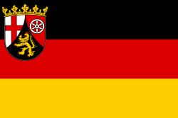 Den Rheinland-Pfalziska delstatsflaggan