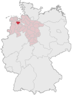 Landkreis Ammerland (mörkröd) i Tyskland