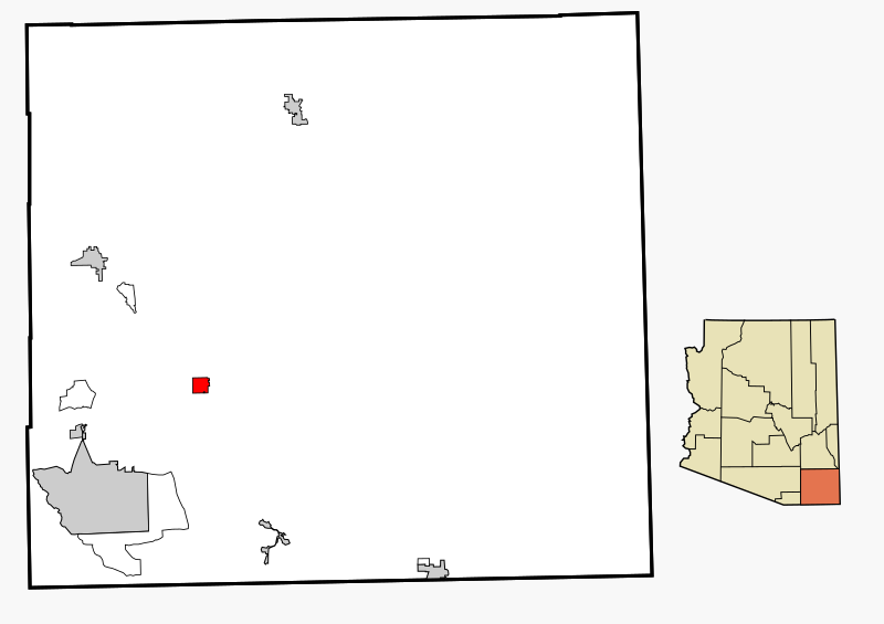 Fil:Cochise County Incorporated and Unincorporated areas Tombstone highlighted.svg