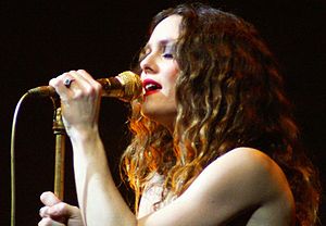 Vanessa Paradis på en konsert i Châteauroux 2007.
