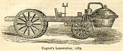 Cugnot's Ångvagn; från 1800-tals gravyr