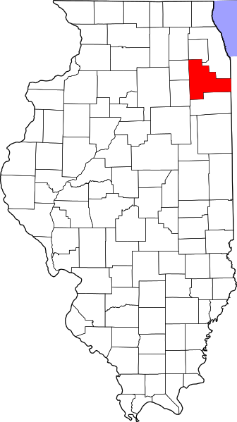 Fil:Map of Illinois highlighting Will County.svg