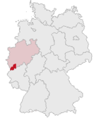 Kreis Euskirchens läge i Tyskland