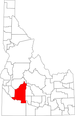 Map of Idaho highlighting Elmore County.svg