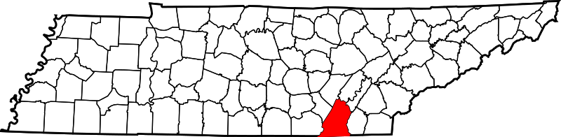 Fil:Map of Tennessee highlighting Hamilton County.svg