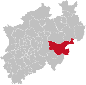 Hochsauerlandkreis läge i Nordrhein-Westfalen