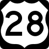 U.S. Route 28-skylt