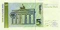 5 Deutsche Mark, Baksida