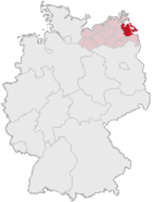 Landkreis Ostvorpommern (mörkröd) i Tyskland