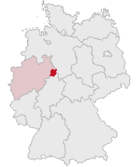 Kreis Höxters läge i Tyskland