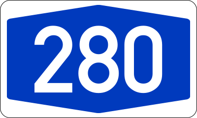 Fil:Bundesautobahn 280 number.svg