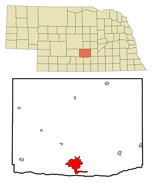 Fil:Buffalo County Nebraska Incorporated and Unincorporated areas Kearney Highlighted.svg