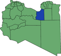 Kommunen Ajdabiyas läge i Libyen