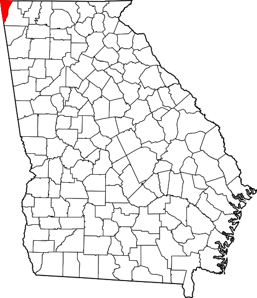 Fil:Map of Georgia highlighting Dade County.svg
