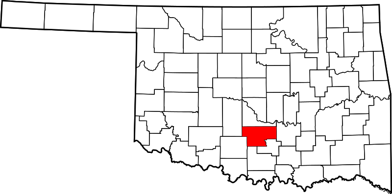 Fil:Map of Oklahoma highlighting Garvin County.svg