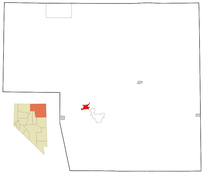 Fil:Elko County Nevada Incorporated and Unincorporated areas Elko Highlighted.svg