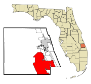St. Lucie County Florida Incorporated and Unincorporated areas Port St. Lucie Highlighted.svg