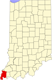 Map of Indiana highlighting Posey County.svg