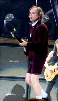 Angus Young under Stockholmsspelningen 22 februari 2009