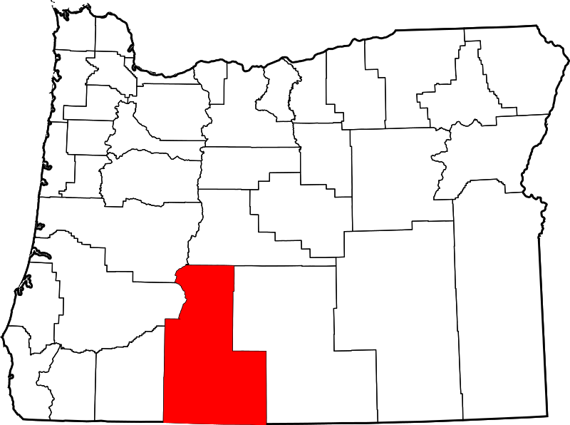 Fil:Map of Oregon highlighting Klamath County.svg
