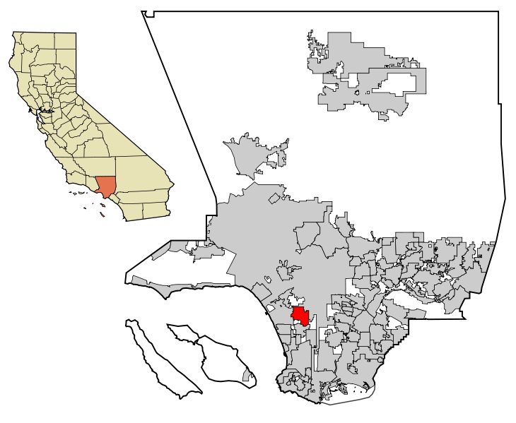 Fil:LA County Incorporated Areas Inglewood highlighted.svg