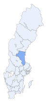 Gävleborgs läns läge i Sverige