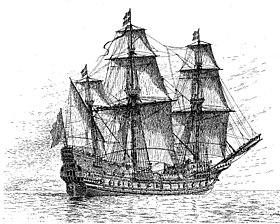 Skeppet Mars eller Makalös. Rekonstruktion av amiral Jacob Hägg.