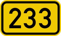 Fil:Bundesstraße 233 number.svg