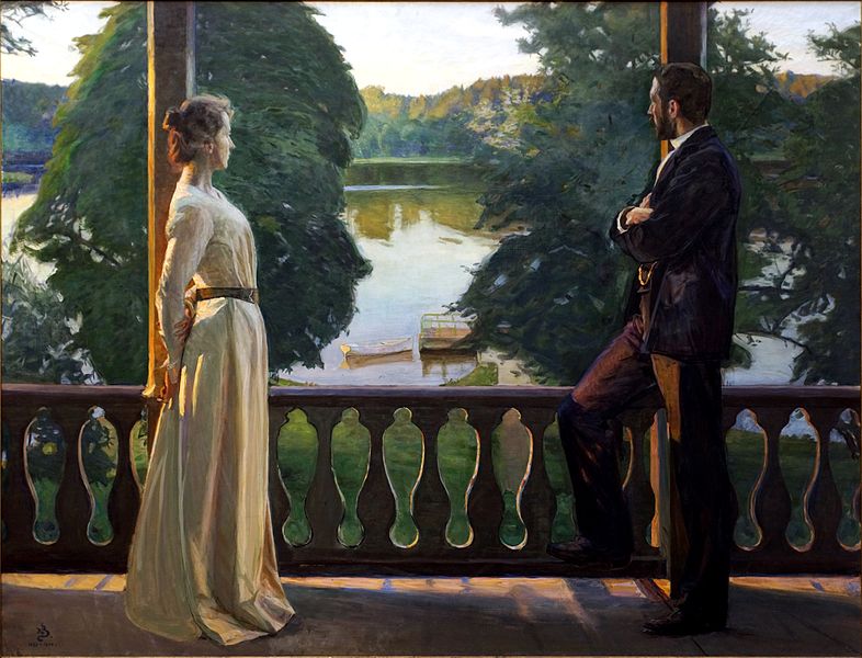 Fil:Nordisk sommarkväll (1889-1900), målning av Richard Bergh.jpg