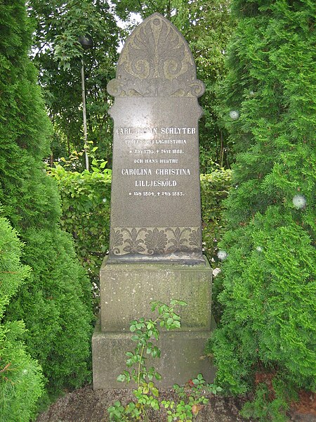 Fil:Grave of professor Carl Johan Schlyter lund sweden.JPG
