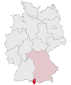 Landkreis Oberallgäus läge i Tyskland