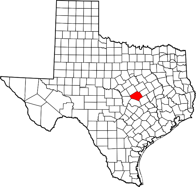 Fil:Map of Texas highlighting Bell County.svg