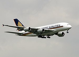Airbus A380 från Singapore Airlines.
