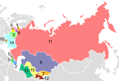 Map of Soviet Republics