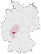 Wetteraukreis (mörkröd) i Tyskland