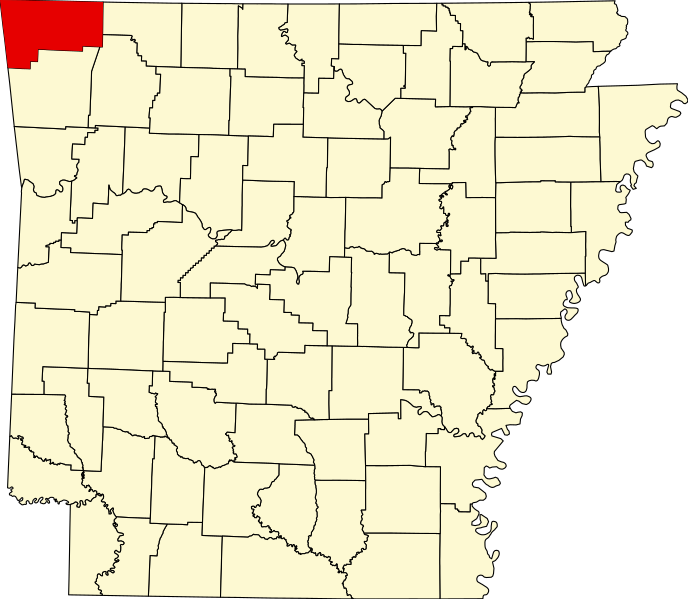 Fil:Map of Arkansas highlighting Benton County.svg