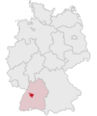 Landkreis Calws läge i Tyskland